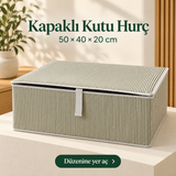 50 × 40 × 20 cm kapaklı çizgili kutu hurç